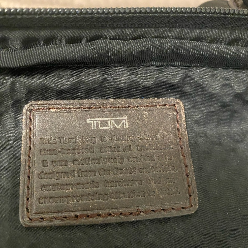 TUMI Charcoal Men's Backpack with Leather detail - Picture 4 of 16